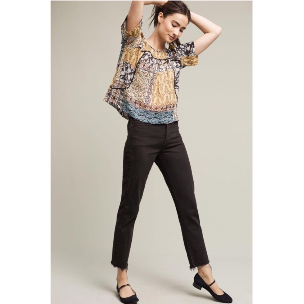 Anthro - Weston - Deka Floral Patchwork Blouse View 5